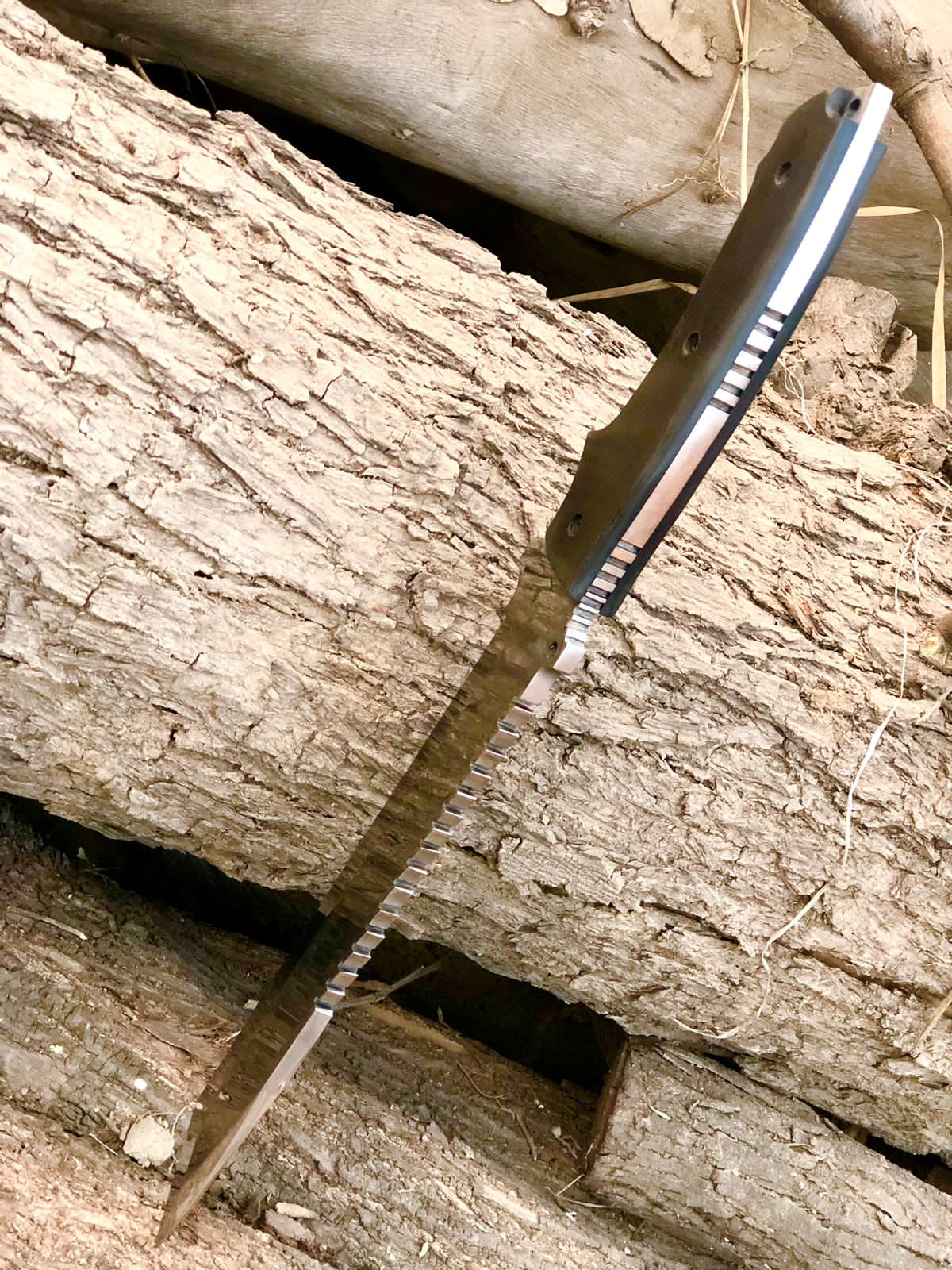 CUSTOM HANDMADE SPRING LEAF STEEL BLADE HUNTING SURVIVAL CAMPING BOWIE KNIFE MICARTA HANDLE WITH LEATHER SHEATH
