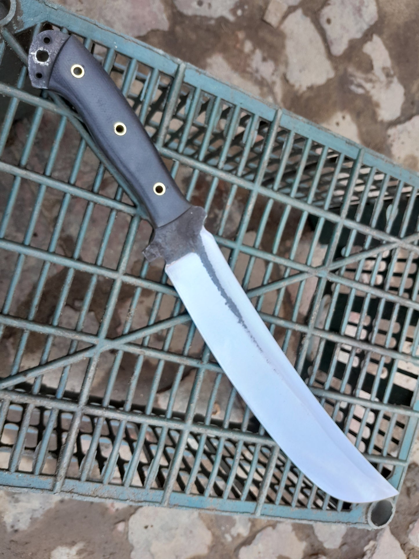 CUSTOM HANDMADE CARBON STEEL BLADE HUNTING BOWIE KNIFE CORD WRAPPED HANDLE WITH LEATHER SHEATH