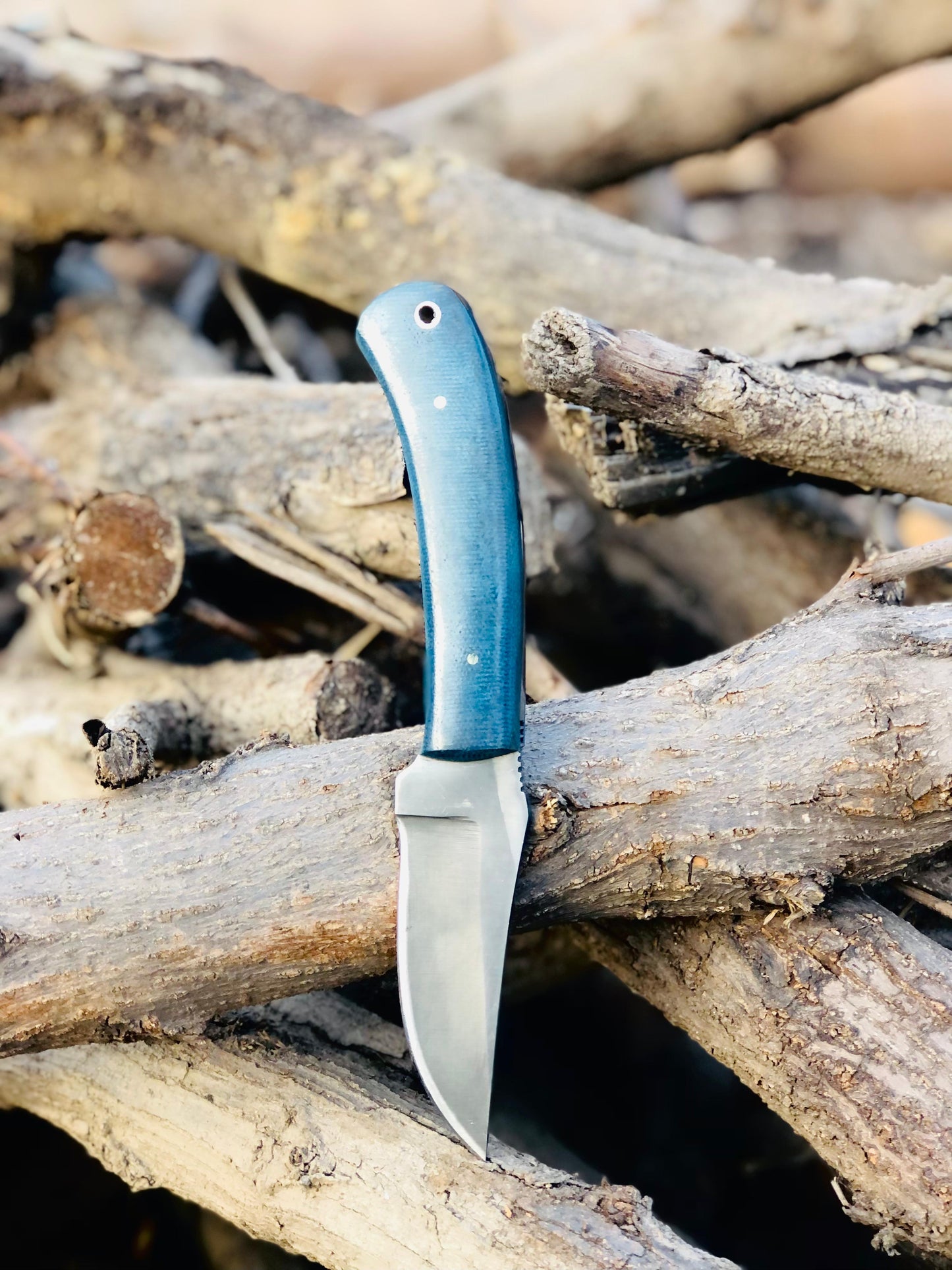 CUSTOM HANDMADE CARBON STEEL BLADES 3 COMPATIBLE REPLICA WINKLER KNIFE MICARTA & WOODEN HANDLES WITH LEATHER SHEATHS