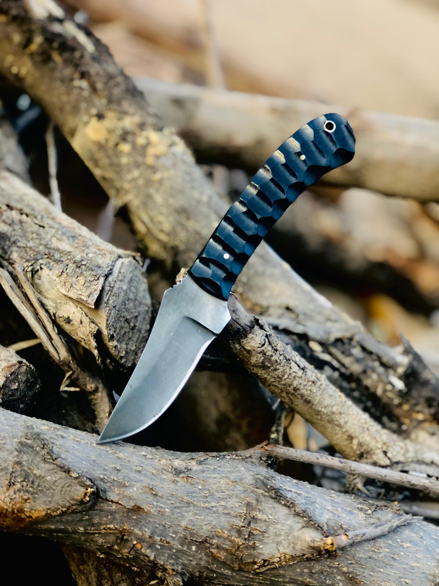 CUSTOM HANDMADE CARBON STEEL BLADES 3 COMPATIBLE REPLICA WINKLER KNIFE MICARTA & WOODEN HANDLES WITH LEATHER SHEATHS