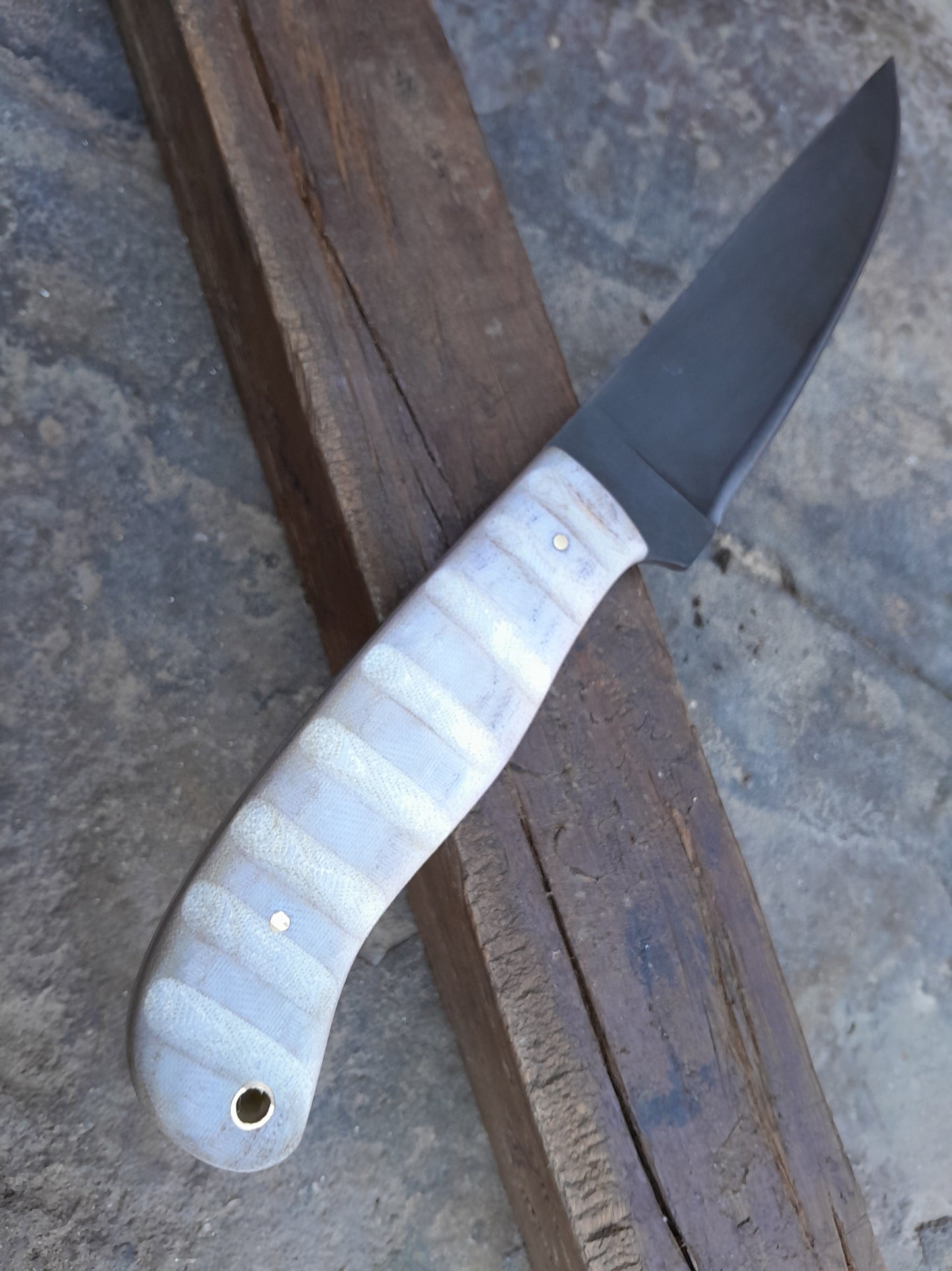CUSTOM HANDMADE CARBON STEEL BLADE REPLICA WINKLER HUNTING SURVIVAL KNIFE PAKKA WOOD HANDLE WITH LEATHER SHEATH