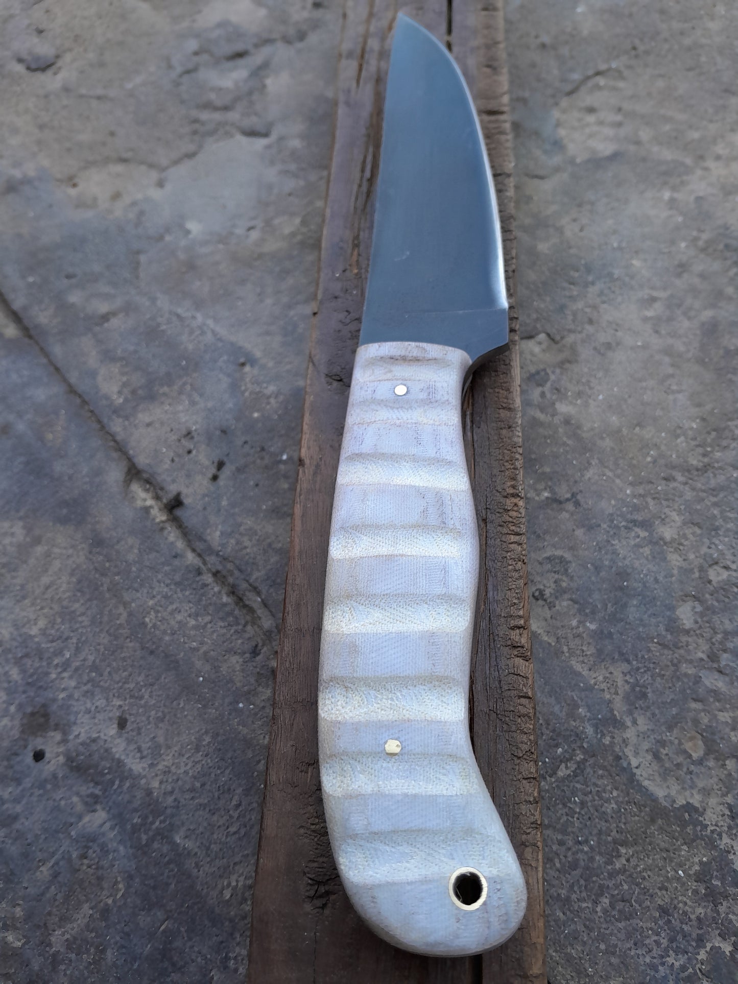 CUSTOM HANDMADE CARBON STEEL BLADE REPLICA WINKLER HUNTING SURVIVAL KNIFE PAKKA WOOD HANDLE WITH LEATHER SHEATH