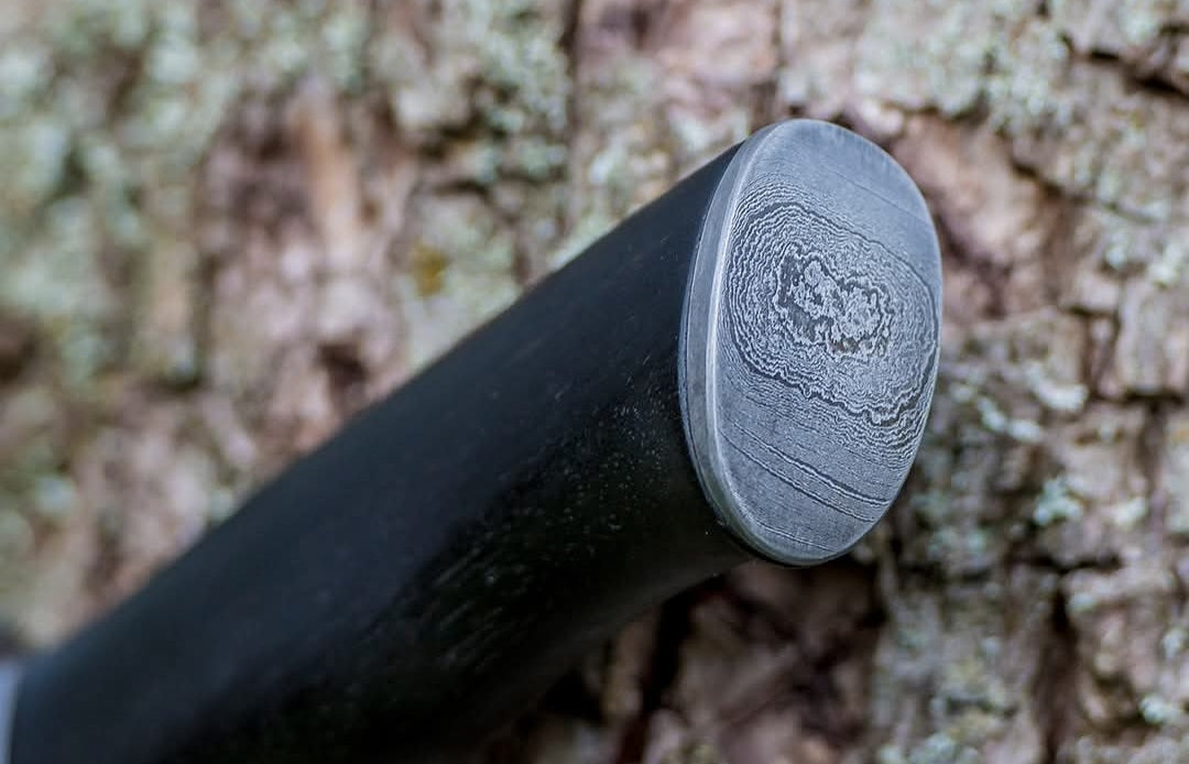 CUSTOM HANDMADE DAMASCUS STEEL BLADE HUNTING SURVIVAL CAMPING BOWIE KNIFE MICARTA HANDLE WITH LEATHER SHEATH