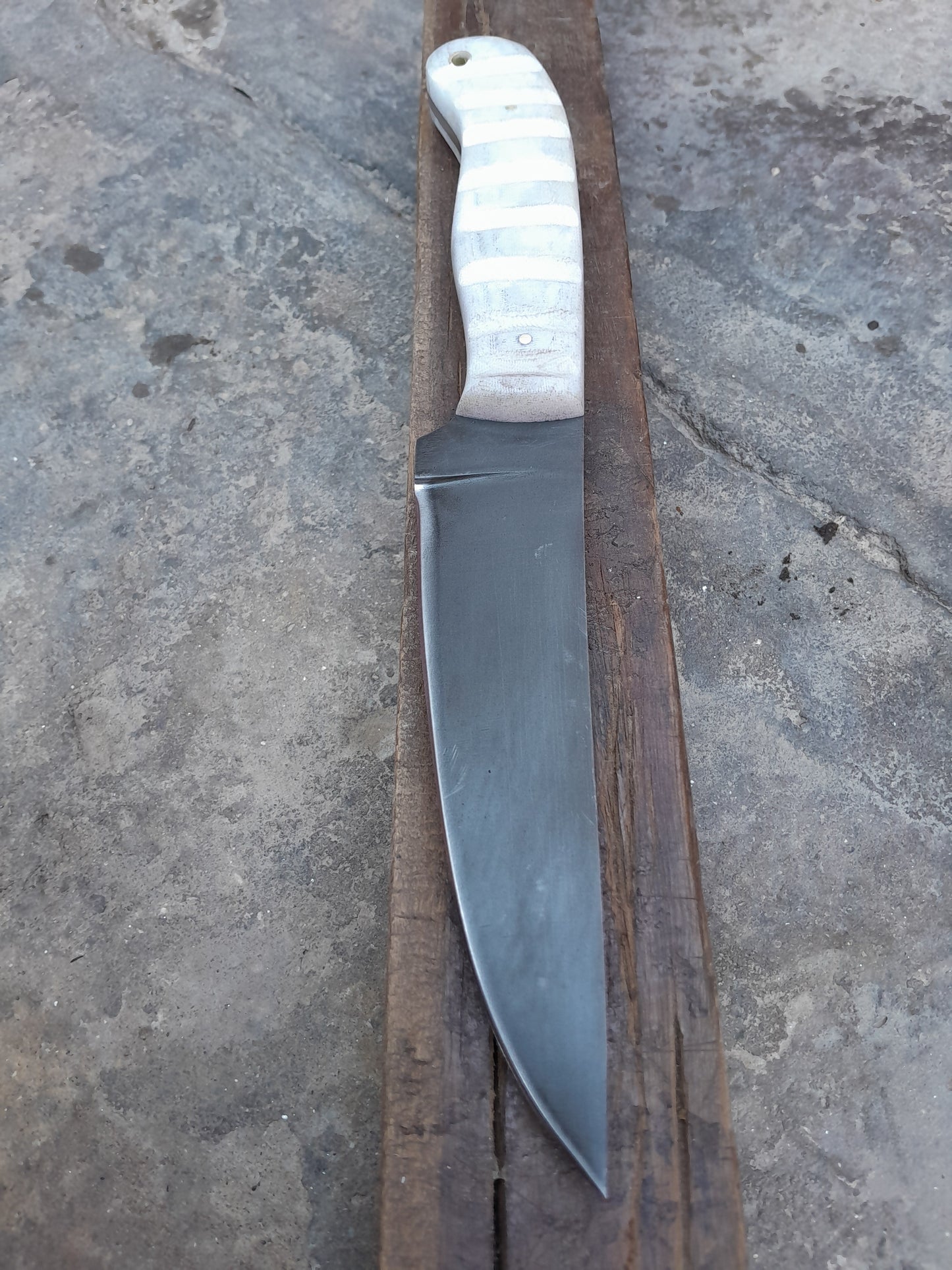 CUSTOM HANDMADE CARBON STEEL BLADE REPLICA WINKLER HUNTING SURVIVAL KNIFE PAKKA WOOD HANDLE WITH LEATHER SHEATH