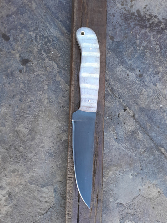CUSTOM HANDMADE CARBON STEEL BLADE REPLICA WINKLER HUNTING SURVIVAL KNIFE PAKKA WOOD HANDLE WITH LEATHER SHEATH